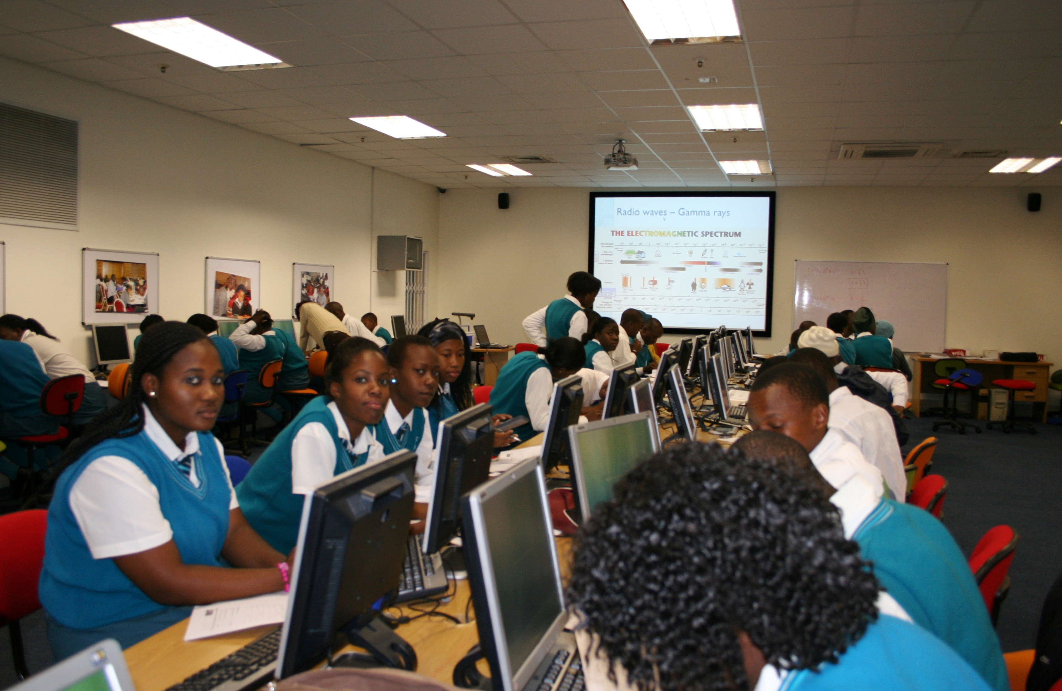 Physical Science Grade 12 learners in the RBH Computer Centre