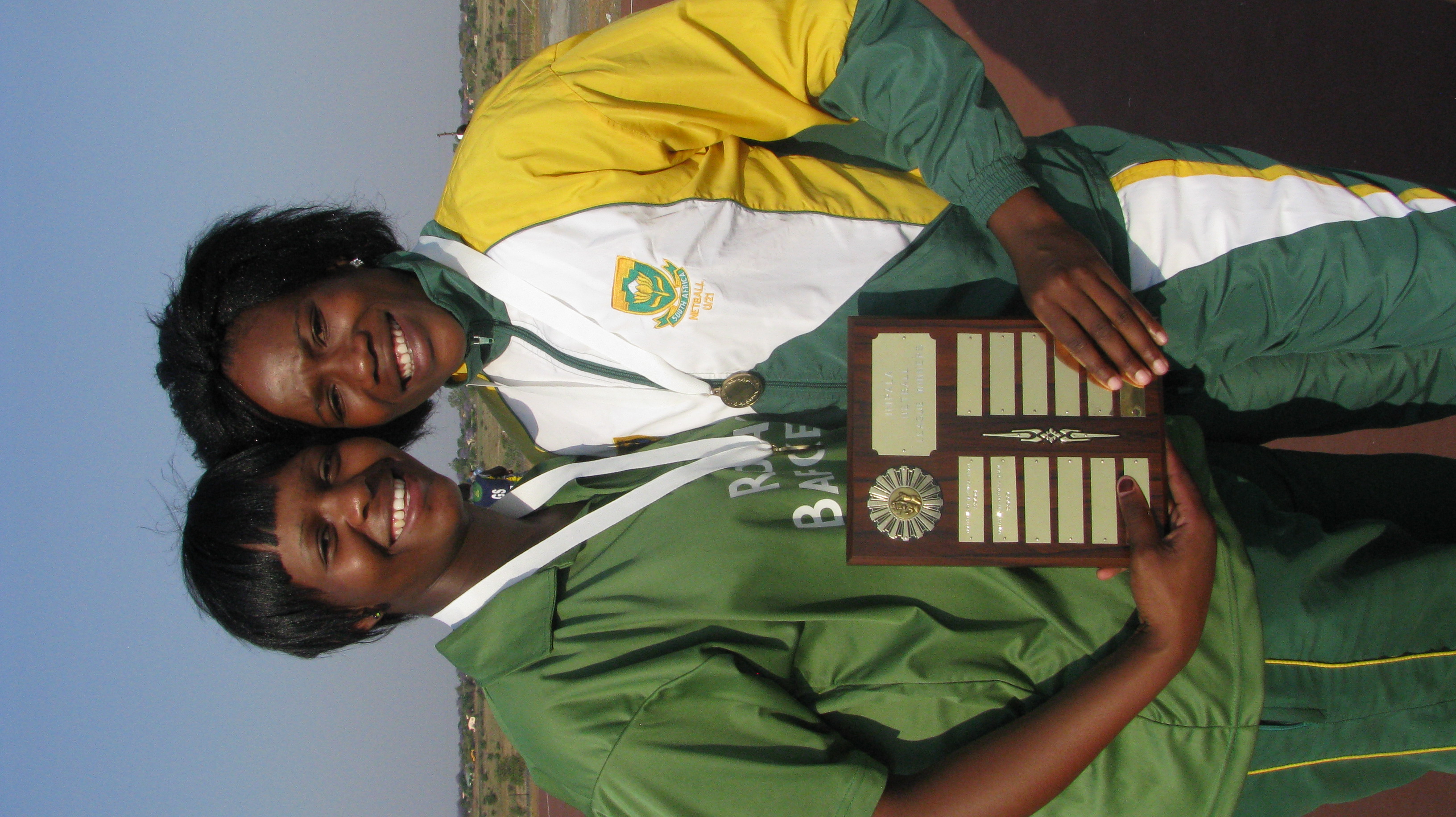 Provincial Player and Netball Coach- Star Dlwathi and National Player Kgomotso Itlhabaneng