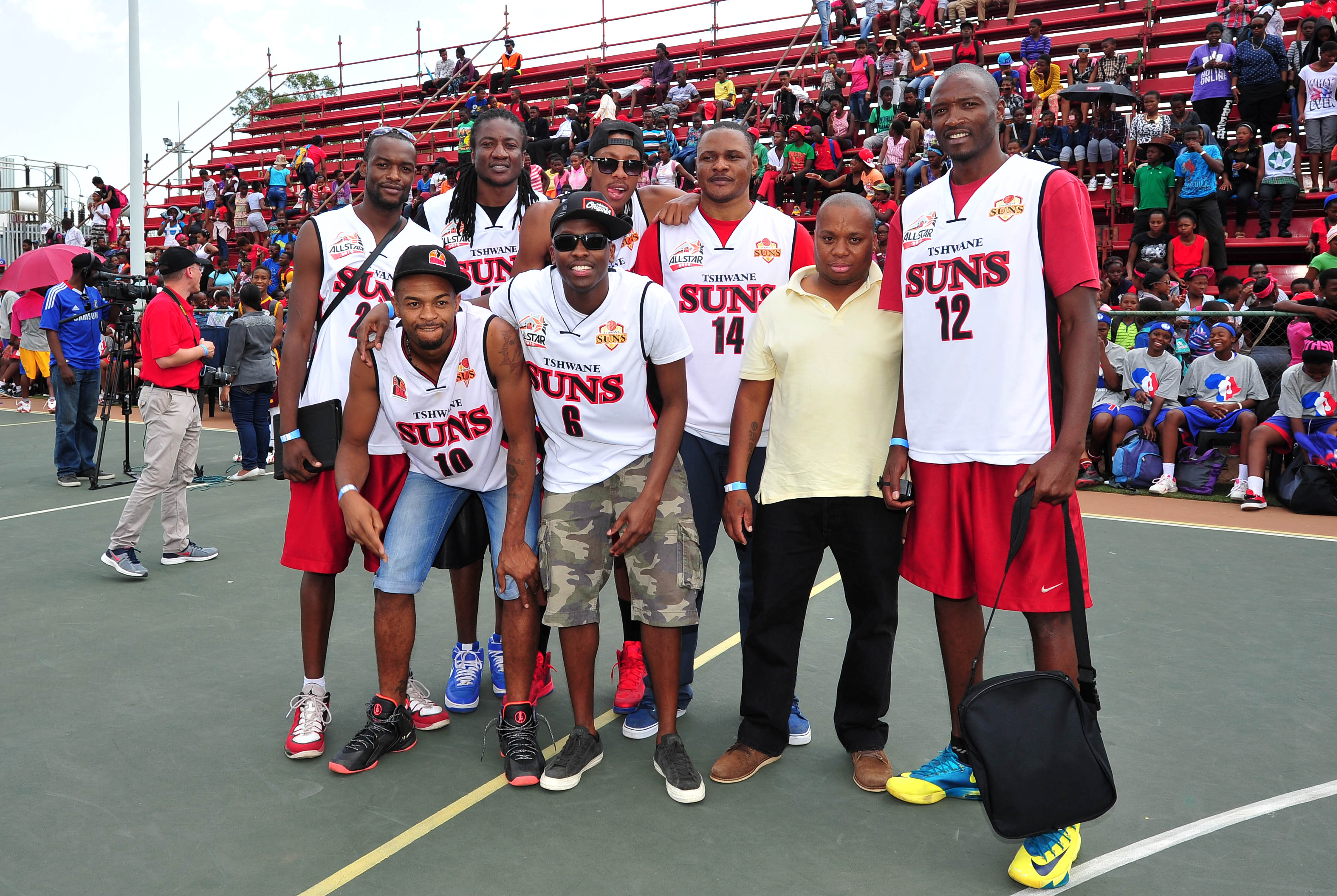 BNL (Basketball National League) 2-time Champions: Tshwane Suns came to support young talent at the RBS Basketball League Finals, 25 October 2014