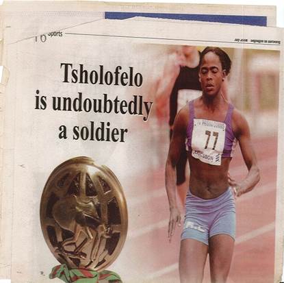 Gold medalist Tsholofelo Thipe won at the International Super Grant rix held in Congo Brazzaville in July 2008